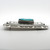 Vintage Southwest Navajo Sterling Silver Turquoise Belt Buckle  -Signed Tc Singer