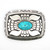 Vintage Southwest Navajo Sterling Silver Turquoise Belt Buckle  -Signed Tc Singer