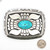 Vintage Southwest Navajo Sterling Silver Turquoise Belt Buckle - Signed Tc Singer