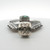 Vintage Navajo Sterling Silver Carrico Turquoise Square Pendant - Signed ETB Sr.