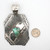 Vintage Navajo Sterling Silver Carrico Turquoise Square Pendant - Signed ETB Sr.