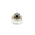 Sterling Silver Sapphire with CZ Accents Vintage Inspired Ring Size 7.75