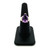 Sterling Silver Pear Cut Amethyst Ring Size 6.75