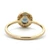 14K Yellow Gold .95ct Round Spinel .14cttw Diamond Halo Fashion Ring Size 7