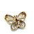 14K Gold 5/8tw Diamond 4 Winged Butterfly Versatile Bail Option Pendant