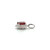 14K  White Gold 1.11ct Hexagon Garnet Surrounded with .04tw Diamond Pendant
