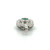 14K  White Gold 0.16ct Circle Emerald on a .12tw Diamond Shield Pendant