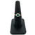 14K Yellow Gold 1.02ct Round Blue Topaz with Diamond Accents Ring Size 7