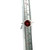 14K White Gold 2.7ct Round Garnet with 0.2ct Diamond Halo Ring Size 6