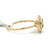 14K Yellow Gold Round Peridot with Diamond Accents Ring Size 7