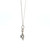 14K White Gold 0.43ct Circle Sapphire Surrounded With .13tw Diamond Flower Petals Pendant 17.75" Chain Necklace