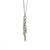 14K White Gold 3/8tw Diamond Heart Chandelier Pendant 16.5" Chain Necklace