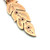 14K Rose Gold 1/10tw 4 Diamond Feather Pendant on a Diamond Studded 18" Rose Gold Chain Necklace