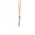 14K Rose Gold 1/10tw 4 Diamond Feather Pendant on a Diamond Studded 18" Rose Gold Chain Necklace
