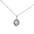 14K White Gold .63ct Oval Tanzanite With .04tw 4 Circle Diamond Pendant 16" Box Link Chain Necklace