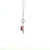 14K White Gold Teardrop Outline With .74ct Oval Ruby With .08tw Diamond Teardrop Outline Pendant 18" Twisted Chain Necklace