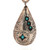 Vintage Sterling Silver Old Pawn Native Turquoise Shadowbox Pendant
