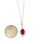 14K White Gold 1.29ct Teardrop Pink Tourmaline With .12tw Diamond Leaf Pendant 18" Chain Necklace