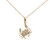 14K Gold 1/6tw Diamond Crab Pendant 18" Chain Necklace
