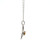 14K White Gold .24ct Yellow Tourmaline Circle with .05tw Diamond Rays North Star Pendant 18" Chain Necklace