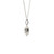 14K White Gold 99ct Spessartite Oval Surrounded with 1/8tw Diamond Pendant 18" Chain Necklace