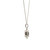 14K White Gold 99ct Spessartite Oval Surrounded with 1/8tw Diamond Pendant 18" Chain Necklace