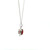 14K White Gold 6.19ct Garnet Circle Surrounded with .17tw Diamond Pendant 17" Chain Necklace