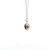 14K White Gold 6.19ct Garnet Circle Surrounded with .17tw Diamond Pendant 17" Chain Necklace