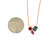 14K Rose Gold Multi-Gem Multi-Shape Cluster with a .06tw Diamond Circle Stationary Pendant 18" Chain Necklace