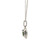14K White Gold .97ct Green Sapphire Oval Surrounded With 1/10tw Diamond Pendant 18" Chain Necklace