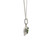 14K White Gold .97ct Green Sapphire Oval Surrounded With 1/10tw Diamond Pendant 18" Chain Necklace
