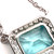 14K White Gold 4.02ct Zircon Rectangle Surrounded With .18tw Diamond Stationary Pendant 18" Chain Necklace