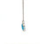 14K White Gold Kite Shaped Blue Topaz Surrounded With 1/6tw Diamond Pendant 18" Twisted Chain Necklace