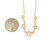 14K Gold 1/2tw Diamond Multi-Star and Leaves Stationary Pendant 18" Chain Necklace