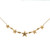 14K Gold 1/2tw Diamond Multi-Star and Leaves Stationary Pendant 18" Chain Necklace