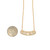 18K Gold 1/3tw Diamond 4-Stone Smile Stationary Pendant 17.75" Chain Necklace