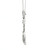 14K White Gold 3/4tw Diamond Leaf Y-Dangle Stationary Pendant 16" Chain Necklace