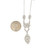 14K White Gold 3/4tw Diamond Leaf Y-Dangle Stationary Pendant 16" Chain Necklace