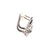 14K White Gold 1/5ct Sapphire Flower Outline with 1/5tw Diamond Flower Lever Back Lock Earrings