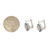 14K White Gold 1/5ct Sapphire Flower Outline with 1/5tw Diamond Flower Lever Back Lock Earrings
