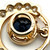 14K Gold 1.25ct Sapphire Circle Surrounded with 5/8tw Diamond Scalloped Circle Dangle Hook Earrings