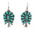 Vintage Navajo Sterling Silver Turquoise Cluster Earrings
