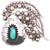 Vintage Old Pawn Sterling Silver Kingman Turquoise Navajo Pearl Necklace