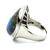 Platinum 26.4ct Boulder Opal with 0.32cttw Diamond Halo Cocktail Statement Ring Size 8.25