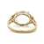 14K Yellow Gold Round Cabochon 3.0ct Moonstone Filigree Ring Size 8
