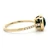14K Yellow Gold 2.30ct Round Bezel Set Chrome Diopside with .09cttw Diamond Accents Ring Size 7