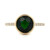 14K Yellow Gold 2.30ct Round Bezel Set Chrome Diopside with .09cttw Diamond Accents Ring Size 7