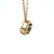 10K Yellow Gold Round Blue Montana Sapphire with Diamond Halo Necklace 18"
