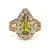 18K Yellow Gold 1.36ct Pear Sphene/Titanite with 0.78cttw Diamond Halo and Accents Split Shank Ring Size 6.25