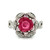 Platinum 1.92ct Rose Carved Pink Tourmaline with .39cttw Diamond Accents Ring Size 6.75
